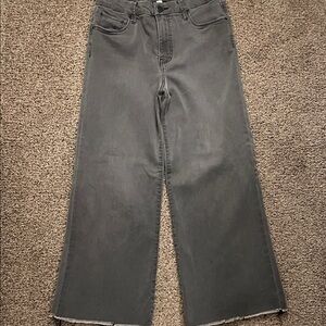 Kut High Rise Wide Leg Jean - Raw Hem